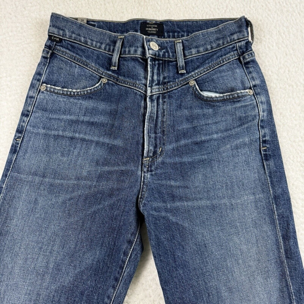 Citizens of Humanity Jeans‎ Women's 26 Blue Mia Front Yoke Slim USA Whiskered
